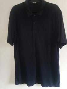 Rohan Short Sleeve Collared Polo Shirt Navy Stripe Large - Picture 1 of 6
