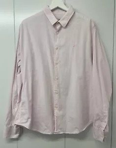 Thomas Burberry Shirt Long Sleeve Men’s 2XL XXL Pink & White Check Buttoned - Picture 1 of 10