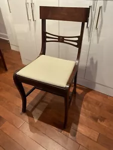 Antique Regency Mahogany Chair original 1830 Re Upholstered GrannyAntiques - Picture 1 of 9