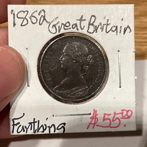 1862 Great Britain Farthing - Picture 1 of 6