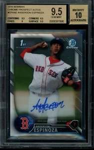 2016 Bowman Chrome Anderson Espinoza Auto BGS 9.5 Gem Mint 10 Autograph RC - Picture 1 of 2