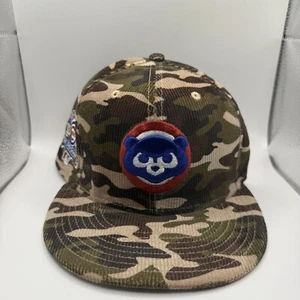 New Era 59Fifty Chicago Cubs 1990 All-Star Game Camo Corduroy Fitted Hat 7 3/8 - Picture 1 of 7