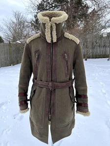 Burberry Coat Womens Size 38 Aviator Shearling Coat - Picture 1 of 15