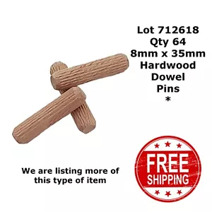 PERNOS DE PASADOR DE MADERA DURA ESTRIADA 8mm x 35mm (64+5) 712618 - Imagen 1 de 3