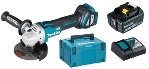 Makita DGA511Z Akku-Winkelschleifer 18V 125mm + 1x Akku 5Ah + Makpac 3 + Lader  - Bild 1 von 5