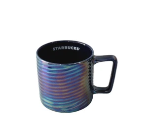 Starbucks 2020 Iridescent Rainbow Luster Swirl Ceramic Tea Coffee Cup Mug 12 oz - Picture 1 of 4