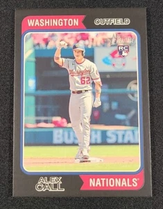 Tarjeta de radiocontrol Alex Call 2023 Topps Heritage novato borde negro SSP #354 - Imagen 1 de 7