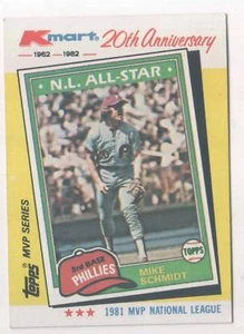 Mike Schmidt Topps #41 of 44 Kmart 20th Anniversary 1982 Baseball Card - Bild 1 von 1