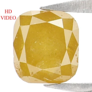 Diamante con forma de cojín suelto natural de 0,94 quilates 5,30 mm color amarillo LQ7242 - Imagen 1 de 8
