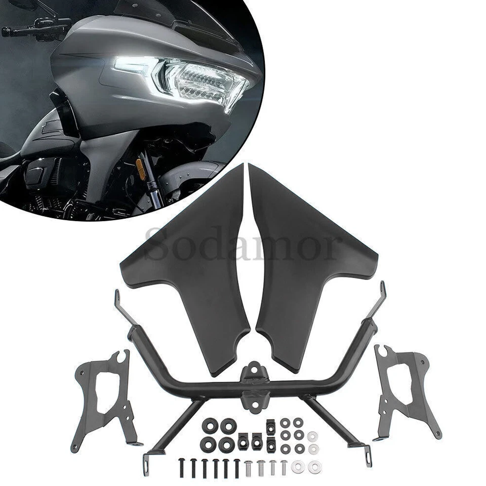 Soporte de panel de carenado lateral con kit de soporte para Harley CVO Road Glide actualización 2024 Foto 1 de 4