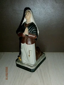 ANCIENNE STATUETTE SAINTE BERNADETTE /PLATRE PEINT/H.20 cm - Picture 1 of 4