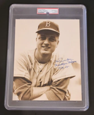 TOMMY LASORDA Signed Inscribed 8x10 Photo-HALL OF FAME-BROOKLYN DODGERS-PSA - Image 1 of 4