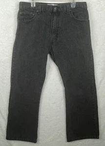 Levis Jeans Mens 36x32 (28)Black Faded 517 Bootcut Western Cowboy Denim Workwear - Picture 1 of 10
