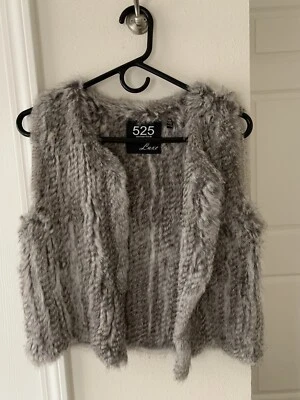 Chaleco de piel de conejo gris América 525 XS  Foto 1 de 4