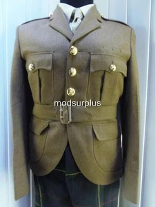 NUEVA Chaqueta Uniforme Escocesa KILT ESTILO SEGUNDA GUERRA MUNDIAL FAD No2 Escocesa Túnica Doblete RRS XL Talla - Imagen 1 de 1