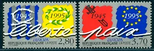 1995 Pace, libertà, campi nazisti liberi, filo spinato, spada, bandiera UE, Francia, 3084, nuovo di zecca - Foto 1 di 1