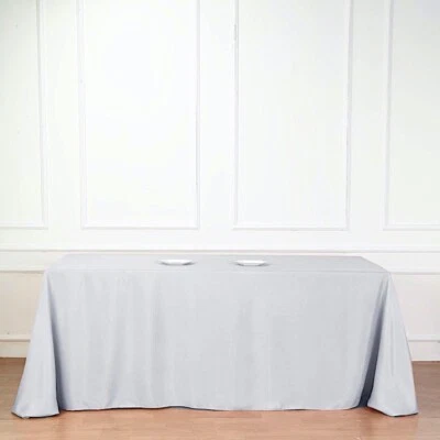 90x132-Inch RECTANGULAR Polyester Tablecloths Reception Catering Wedding Party - Image 1 of 2