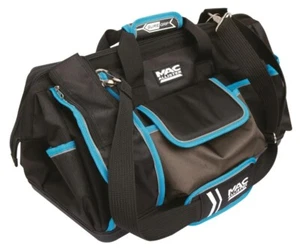 Mac Allister Hard Base Tool Bag 20" with Strap & Handles, Black/Blue - BRAND NEW - Picture 1 of 2