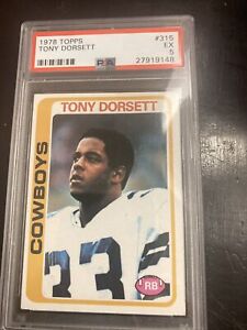 1978 Topps Football #315 Tony Dorsett Cowboys RC Rookie HOF PSA 5 EX