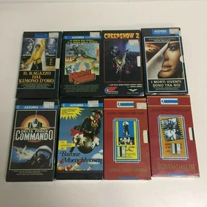 8x VIDEOCASSETTE VHS GENERI VARI AZZURRA HOME VIDEO MULTIVISON HORROR SIGILLATE - Imagen 1 de 12