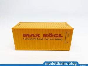 Gelber 20ft Container "Max Bögl" in 1:87 (H0) aus Märklin 47132 - Picture 1 of 11