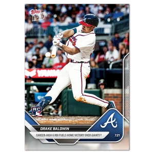Drake Baldwin RC 6 RBI Game Braves 2025 MLB Topps AHORA Tarjeta 448 Preventa - Imagen 1 de 2