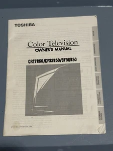 TOSHIBA Color Television Operating Manual CF27H50/CF32H50/CF36H50 - Picture 1 of 2