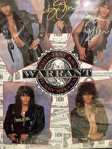 Warrant Autographed Poster - Picture 1 of 9