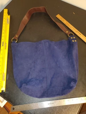 Old Navy Exclusive 100% GENUINE LEATHER Slouch leather bag blue su 20.5"W*12.5H - Image 1 of 4
