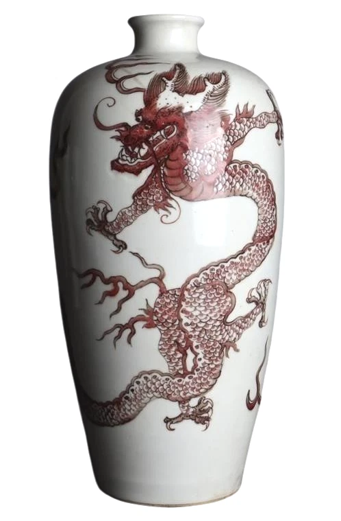 铜红中国古董花瓶| eBay