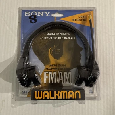 Vintage New Sony SRF-H2 AM/FM Walkman Portable Radio Headphones Receiver Headset - Image 1 of 2