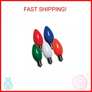 Holiday Bright Lights Bulb Ceramic C9 ASRT25PK - Picture 1 of 1