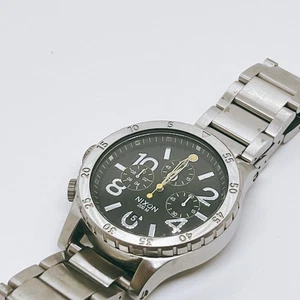 NIXON THE48-20 Chrono 200m Quartz Men's Watch Black Dial Analog From Japan - Picture 1 of 5