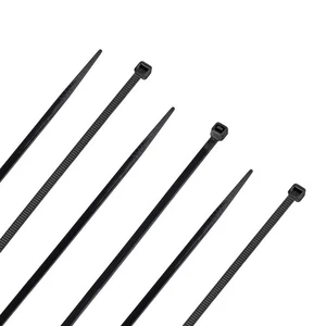 NavePoint 8 Inch Nylon Black Cable Ties 18 Lbs  100 Pack - Picture 1 of 3