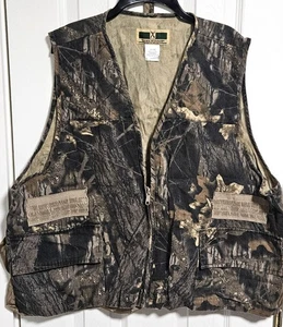 Vtg Game Winner Vest Mens XL/2XL Mos Oak Camo Game Bird Pouch Shell Holders Hunt - Picture 1 of 4