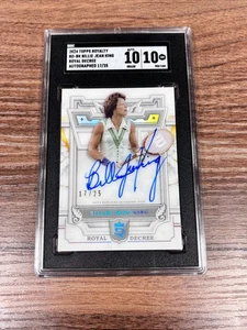 2024 Topps Royalty Tennis Billie Jean King Royal Decree Auto #17/25 SGC 10/10 - Bild 1 von 2