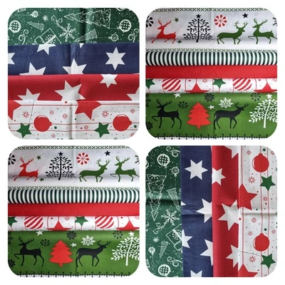 Stoffpaket  4 Stoffe  22 x 50 cm  Patchwork  Weihnachsstoffe BW - Bild 1 von 2