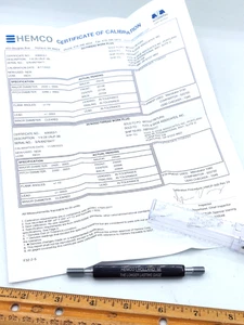 Enchufe roscado HEMCO 1/4-28 UNJF-3B GAGE GO NO GO P.D. = .2268 y 0.2300 **NUEVO** - Imagen 1 de 11
