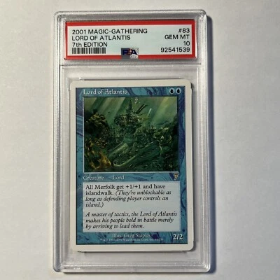 LORD OF ATLANTIS - 7th EDITION 2001 MAGIC GATHERING 83 - Gem Mint PSA 10 - Image 1 of 2