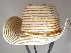 CAPPELLO CAWBOY PAGLIA CON LUREX TAGLIA UNICA - Foto 1 di 8