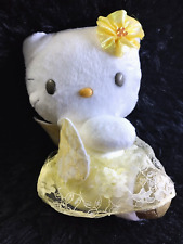 Vintage Hello​ Kitty​ Angel Yellow Lace Wing Plush​ Toy​ 8" Pre-owned VG