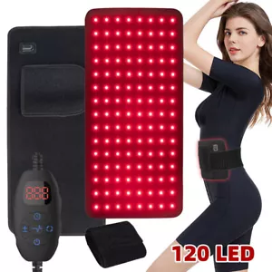 Red Light Therapy Belt Infrared Light Heated Massage Pad for Back,Waist,Shoulder - Picture 1 of 17