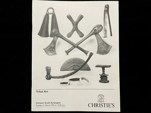 CHRISTIES TRIBAL ART MARCH 1995 FIJI ULA MAORI HEAD MASAI SHIELD PENDE MASK - Picture 1 of 8