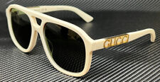 GUCCI GG1188S 005 Ivory Green Unisex Medium 58 mm Sunglasses