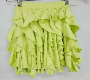 Girls Lemon Loves Lime Skirt Size 5Y Cascade Tiered Green Ruffle  - Picture 1 of 3