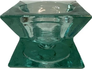 Vintage San Miguel Recycled Green Glass Candle Holder - Picture 1 of 7