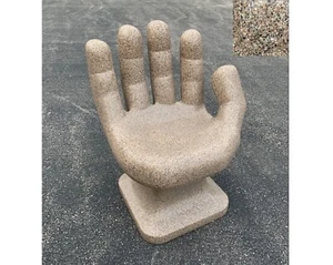 Kunstgranit Wüstensandstein rechter HANDFÖRMIGER STUHL 32" Erwachsene 70er Retro NEU - Bild 1 von 11