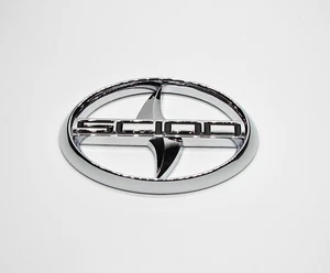 SCION CHROME SILVER COLOR ABS PLASTIC 3D EMBLEM STICKER DECAL - Picture 1 of 13