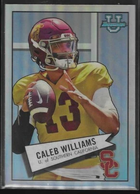 2022 Bowman Chrome U football Caleb Williams Silver Holo #52BF-4 - Image 1 of 2