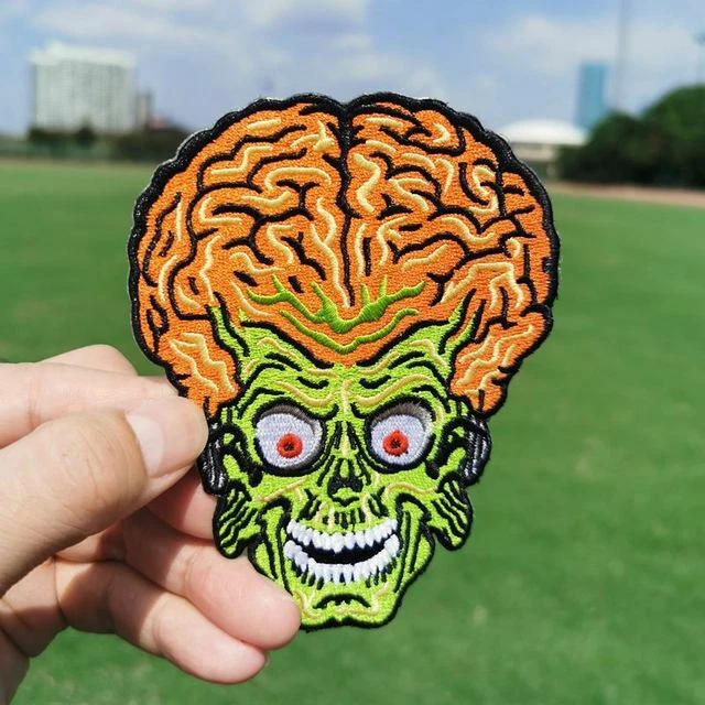Mars Attacks! Iron-On Sew-On Cloth Embroidered Emblem Patch Aliens Applique - Image 1 of 1
